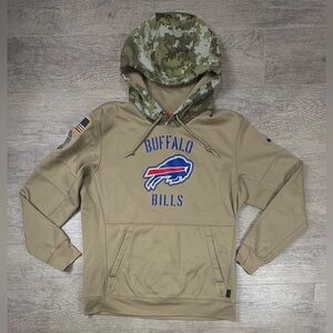 Buffalo Bills 2019 Salute To Service Dri Fit Nike On Field Hoodie L Beige Camo